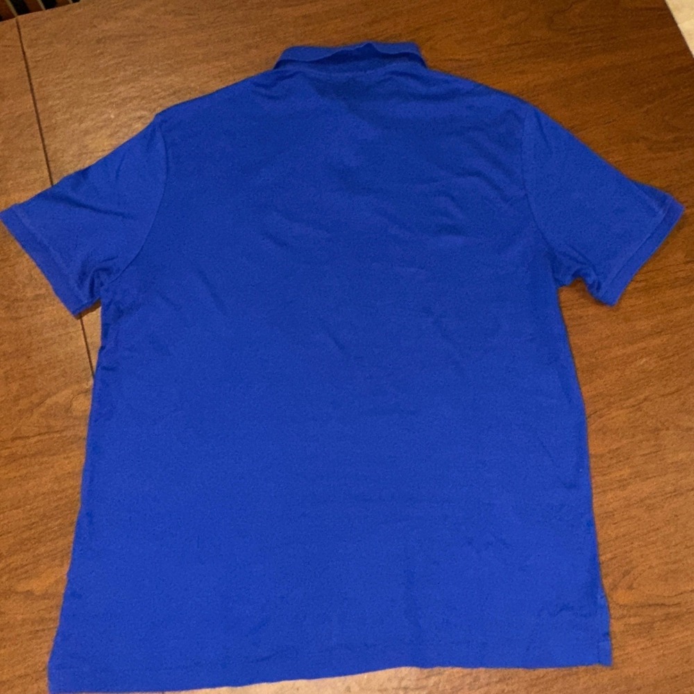 Polo Ralph Lauren Blue Cotton Mesh Short Sleeve Polo Shirt Large - Picture 3 of 9